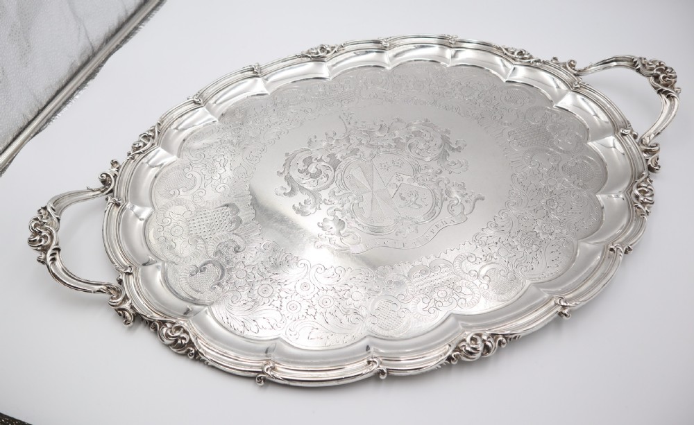 Antique Silver Tray.