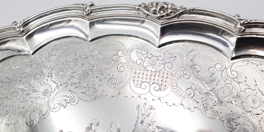 Antique Silver Tray. View V