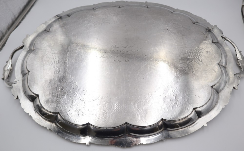 Antique Silver Tray. View VII
