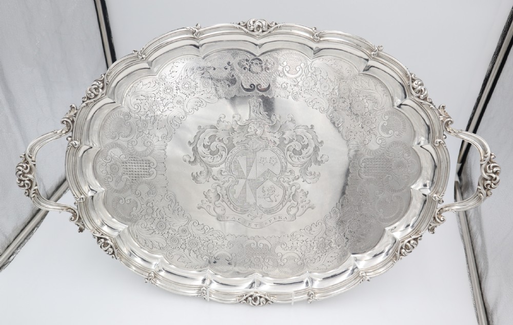 Antique Silver Tray. View X