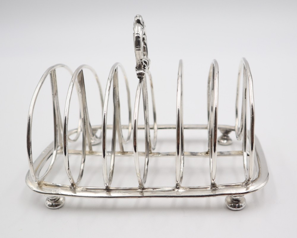 Antique Silver Toast Rack. View II