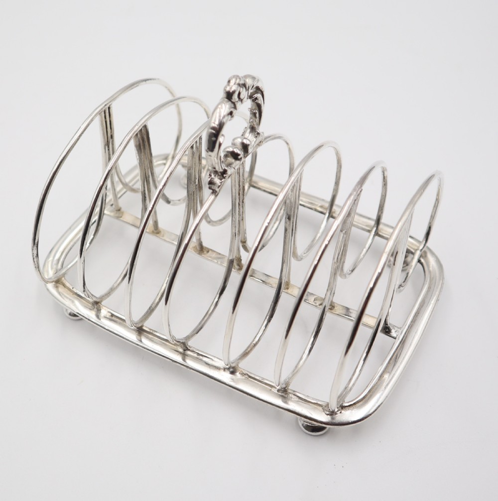 Antique Silver Toast Rack. View IV