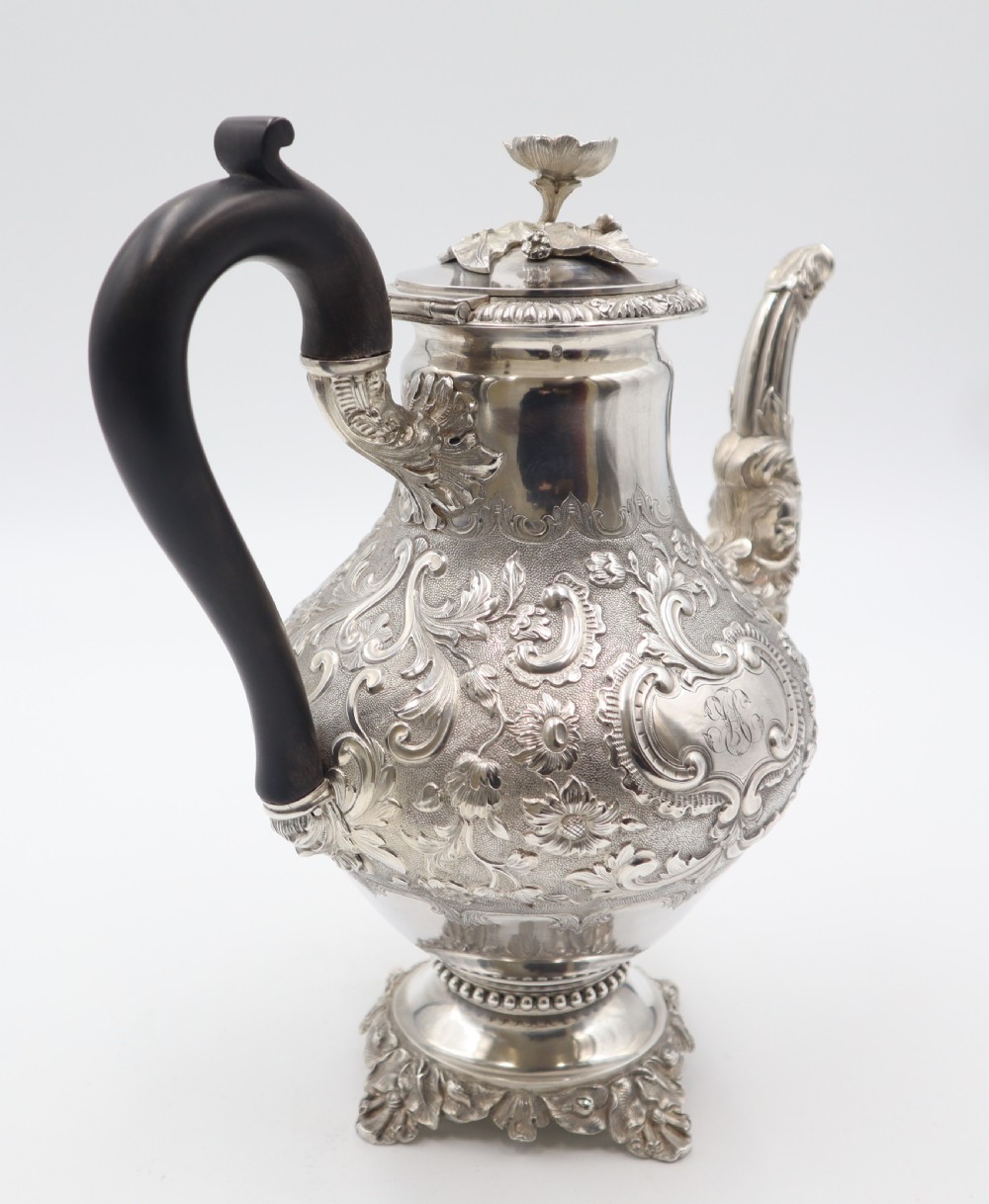 Antique Silver Coffee Pot. View V