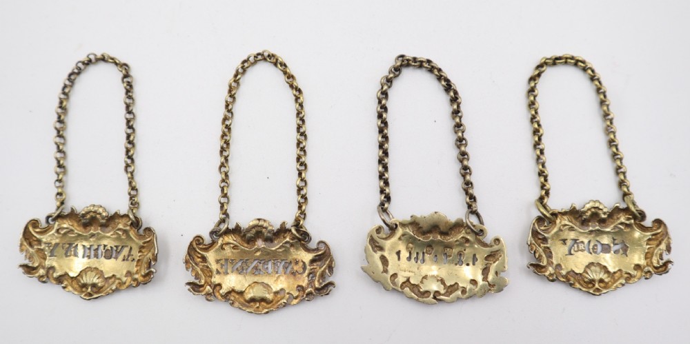 Antique Silver-Gilt Sauce Labels. View II
