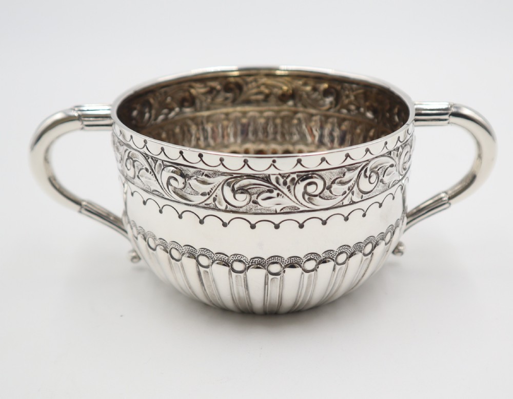Antique Silver Porringer. View II