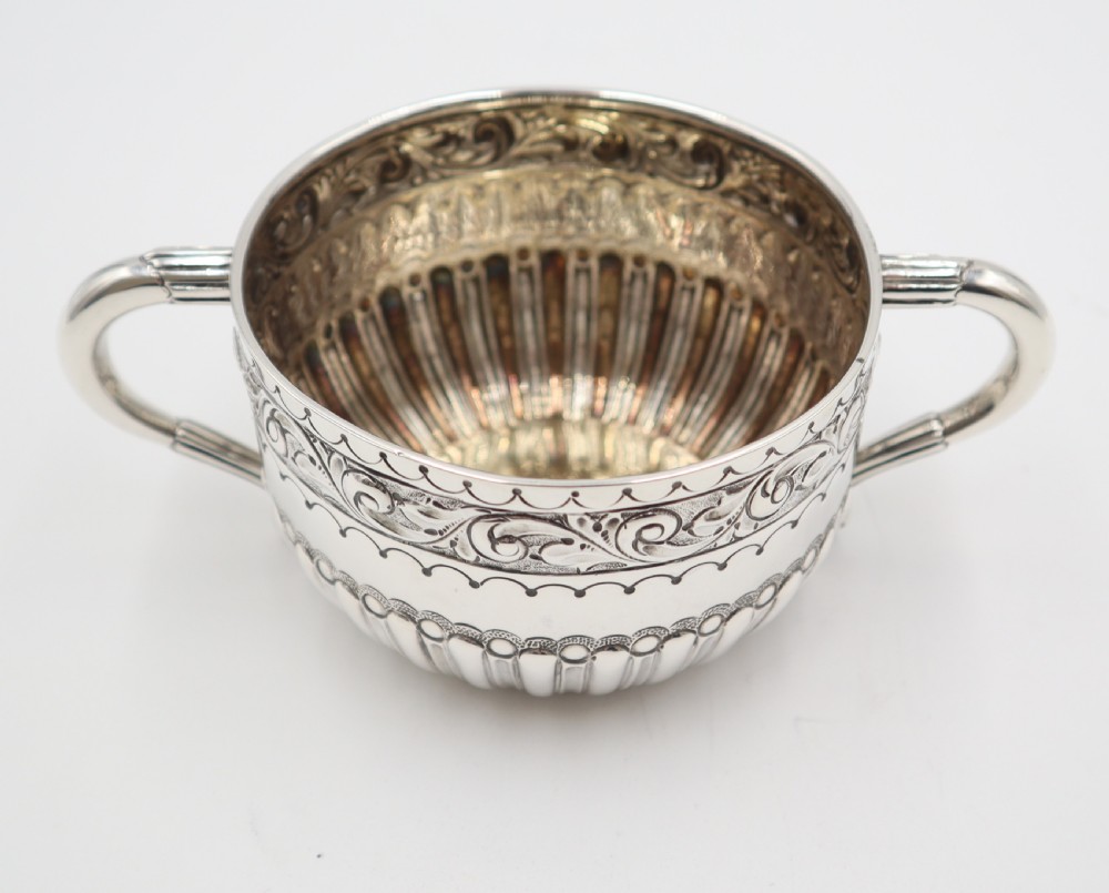 Antique Silver Porringer. View III