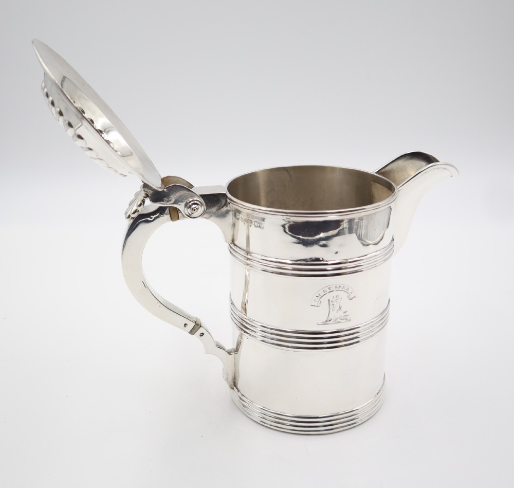 Antique Scottish Silver Beer Jug. View V