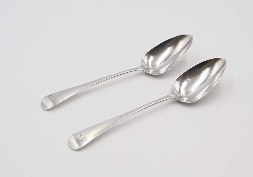 Pair Antique Silver Spoons.