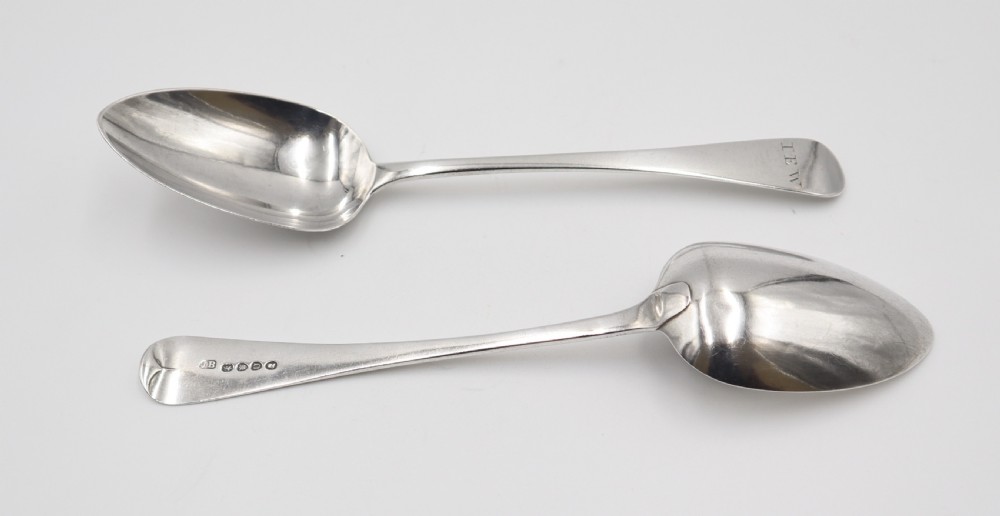 Pair Antique Silver Spoons. View II