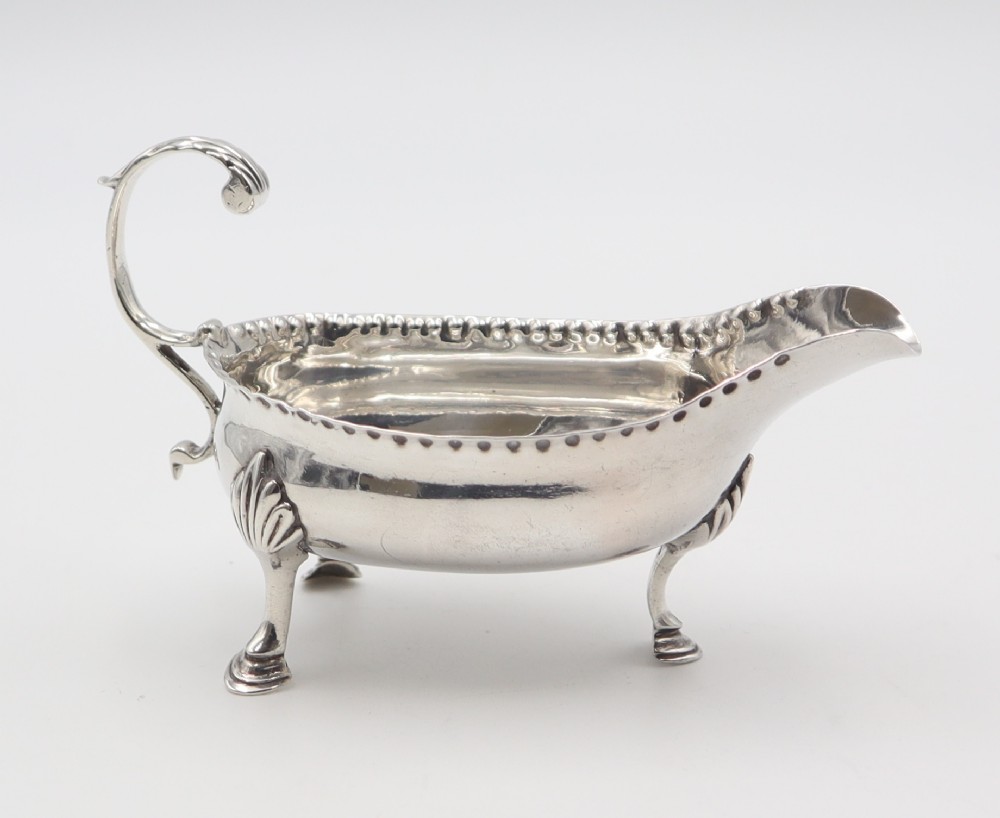Antique Silver Cream Boat.