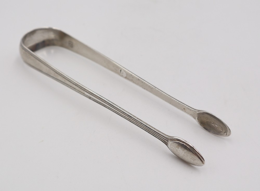 Pair Of Antique Silver Sugar Tongs. View II