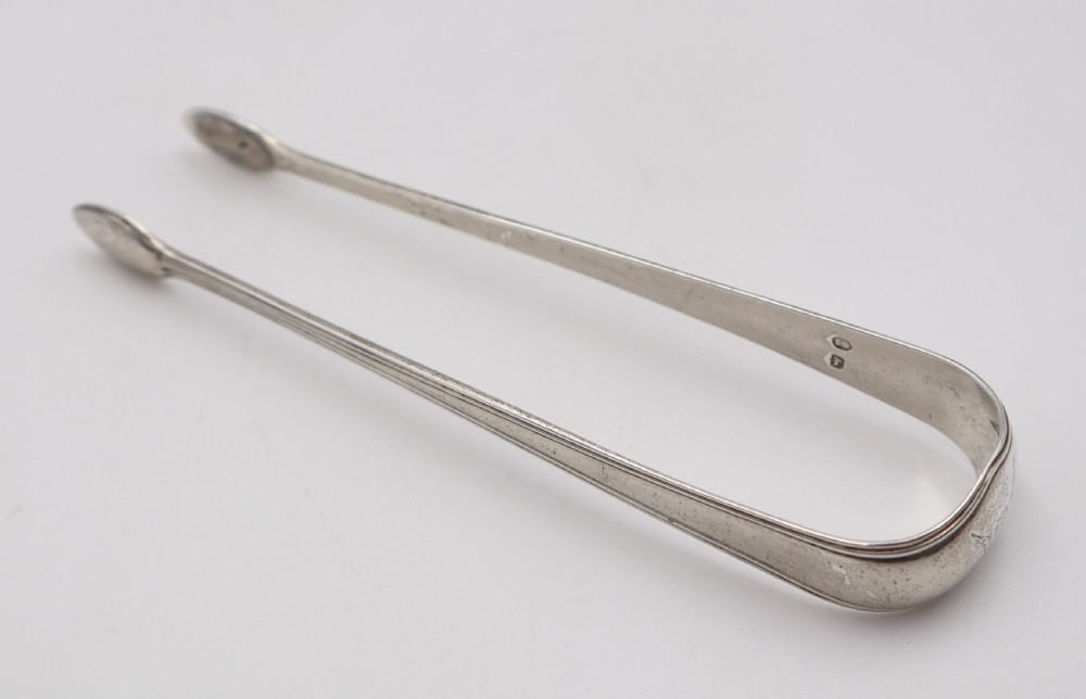 Pair Of Antique Silver Sugar Tongs. View III