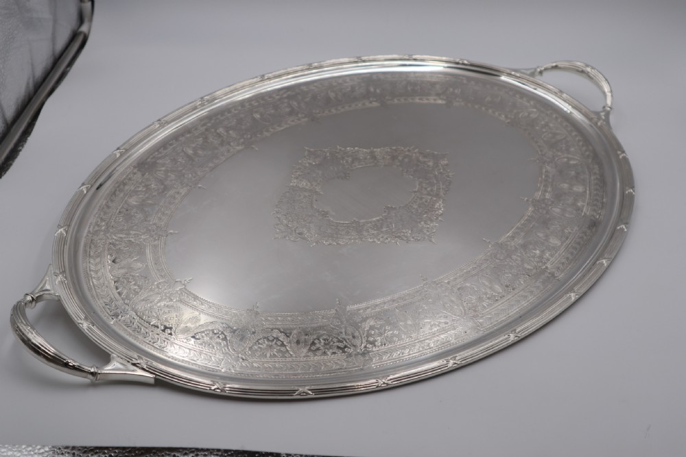 Antique Silverplated Tray. View II