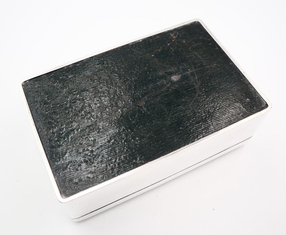 Antique Silver Cigar Box. View V