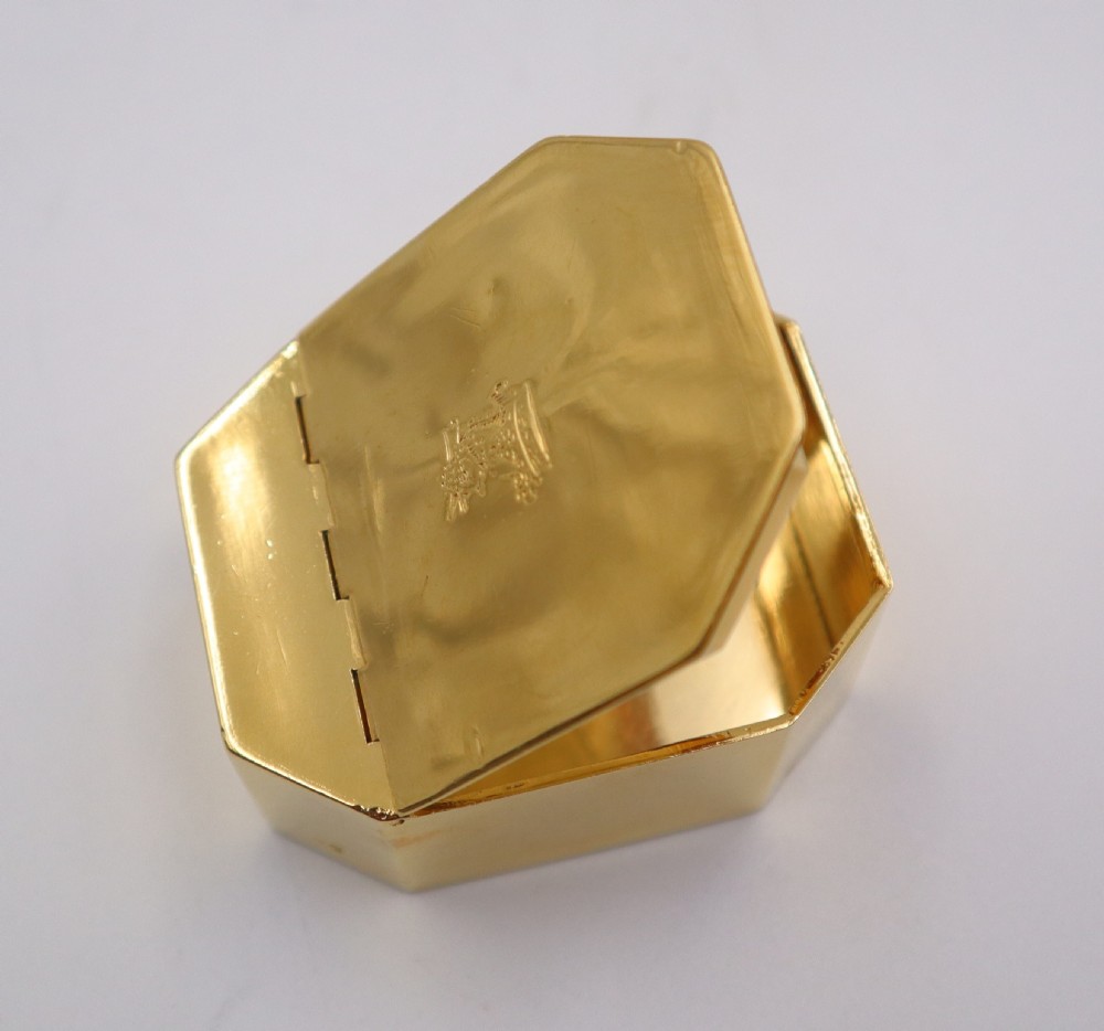 Antique Silver Gilt Snuff Box. View V