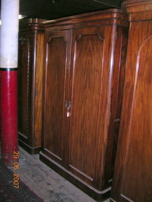 Victorian Figured Mahogany Two Door Wardrobe