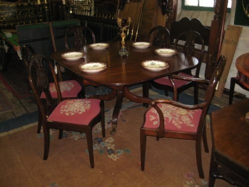 Regency Mahogany Dropleaf Dining Table