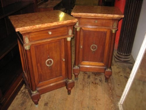 Pair of Empire Style Bedside Cabinets