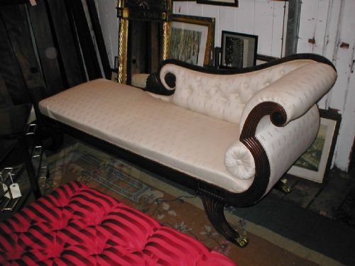 Scottish Regency Mahogany Framed Chaise Longue