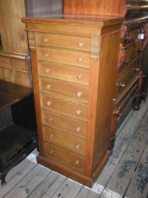 Victorian Oak Wellington Chest by Maple & Co