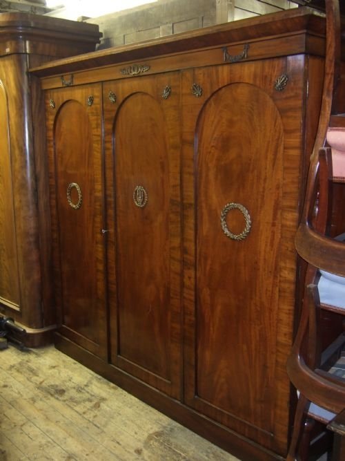 French Style Victorian Mahogany Wardrobe