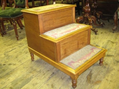 Circa 1840 Mahogany Library Steps