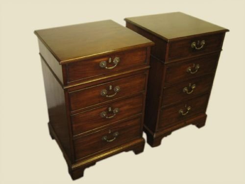 Pair of George III Mahogany Chests