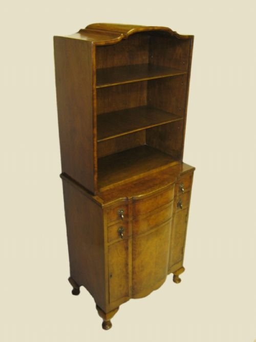 Dwarf Burr Walnut Bookcase