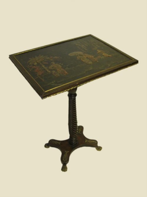 Rare Regency Japanned Occasional Table