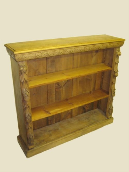 Victorian Carved Oak Bookcase