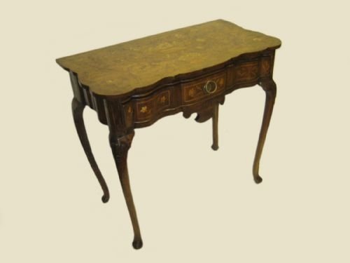 19th Century Dutch Serpentine Walnut Side Table