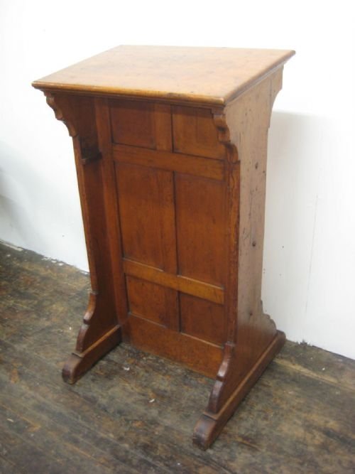 Stained Yellow Pine Freestanding Lectern