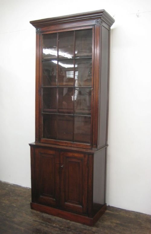 George III Mahogany Cabinet Bookcase