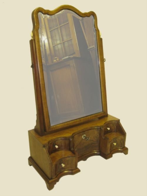 Very Fine Walnut Whytock & Reid Toilet Mirror