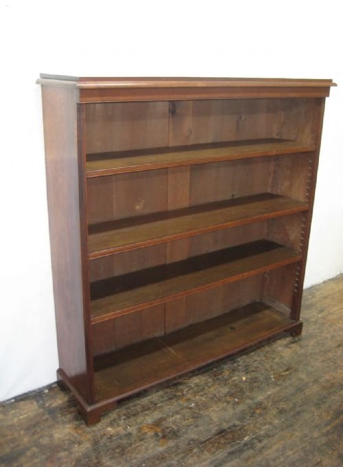 Victorian Mahogany Open Bookcase