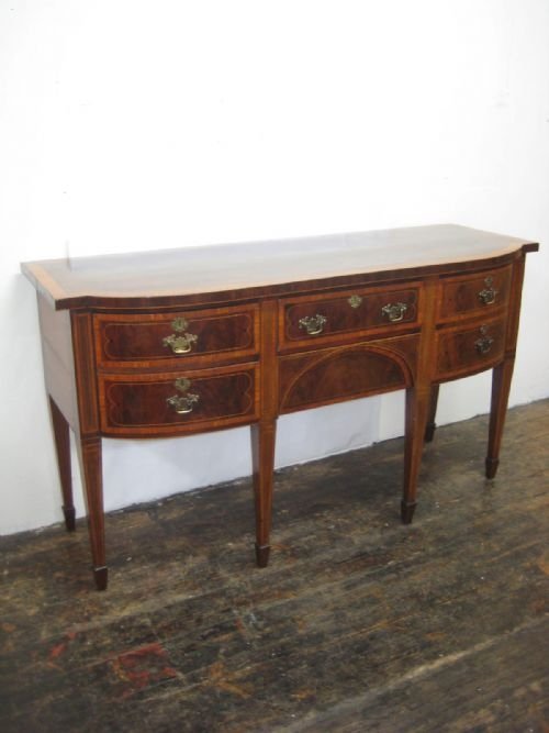 George III Mahogany and Satinwood Sideboard
