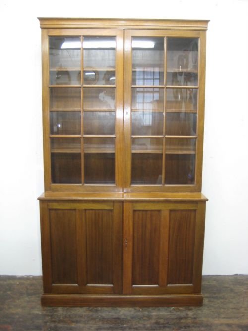 Mahogany Two Door Cabinet Bookcase