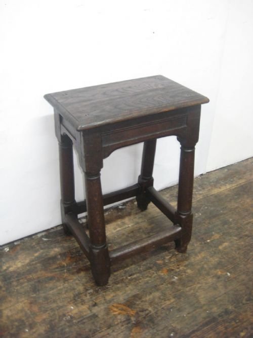 Antique Oak Joint Stool