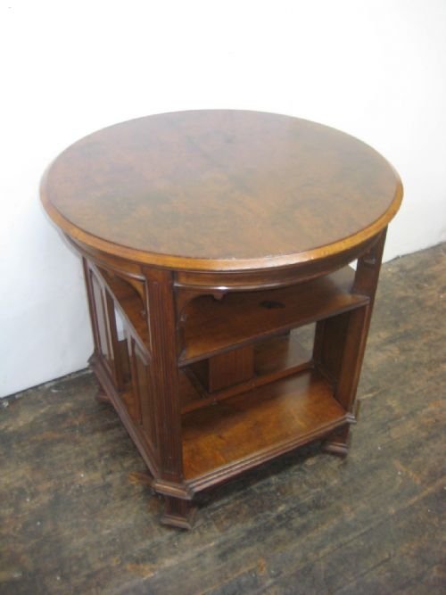 Arts and Crafts Style Oak Revolving Bookcase