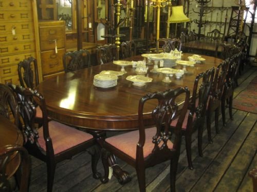 Victorian Mahogany Wind Out Dining Table