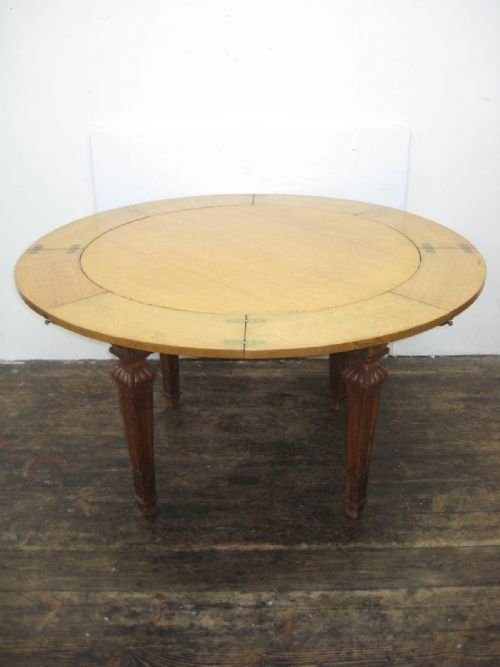 Very Rare Oak Circular Extending Dining/library Table
