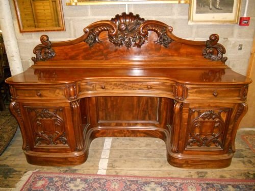 Victorian Spanish Mahogany Carved Sideboard