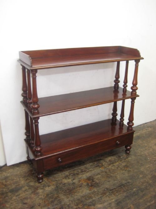 Narrow Mahogany 3 Tier Whatnot