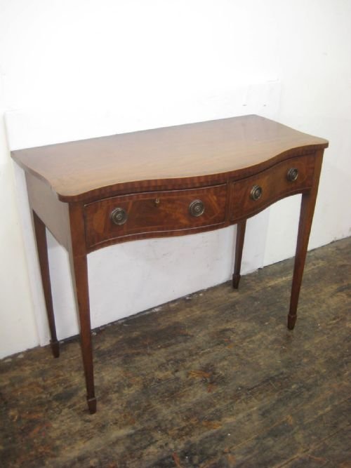 George III Style Mahogany Serpentine Hall/side Table