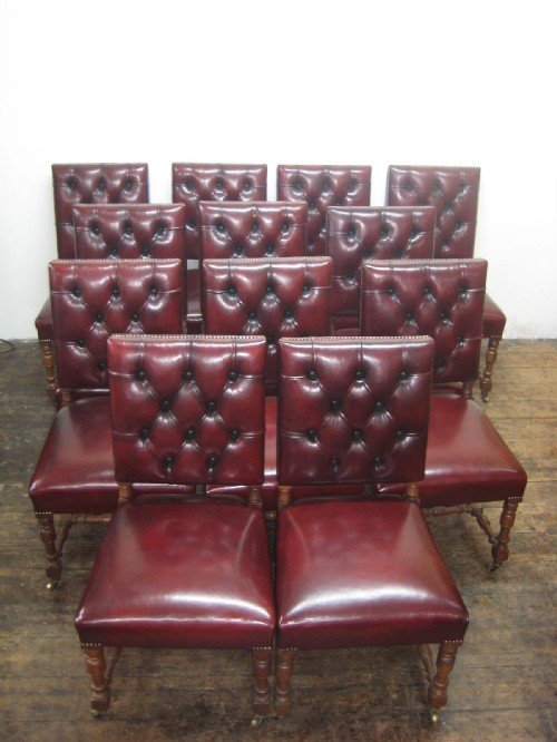 Set of 12 Top Quality Oak Dining Chairs
