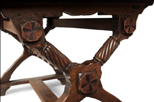 fig 1. Liberty & Co Tudor Building Oak Centre Table