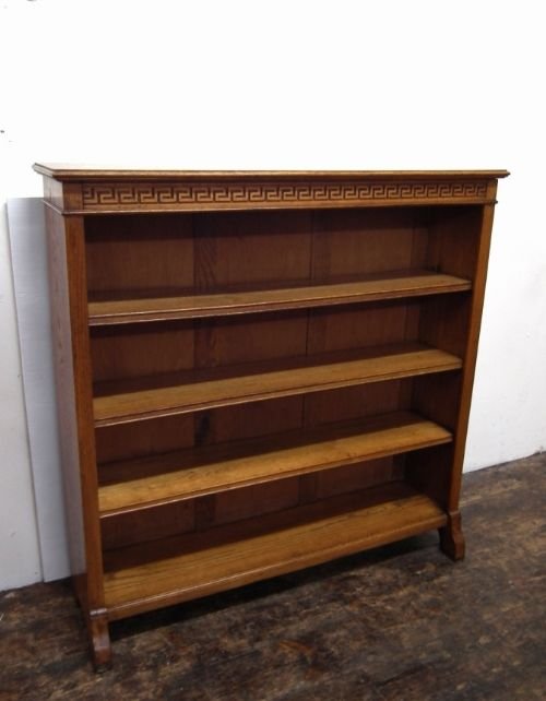 Neo Classical Style Oak Open Bookcase