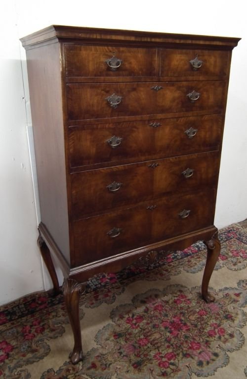 George II Style Walnut Chest on Stand