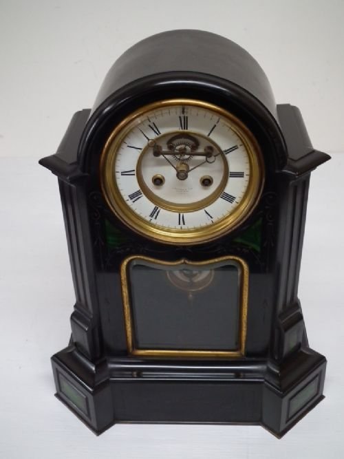 Victorian Marble Mantel Clock by J Ritchie & Sons Edinburgh