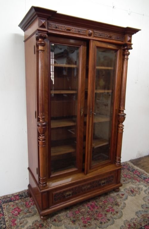 :Sale: French Two Door Walnut Cabinet